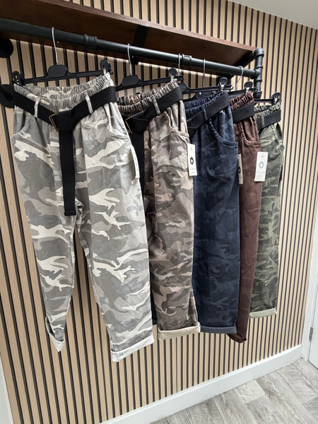 Magic Camo Belted Trousers