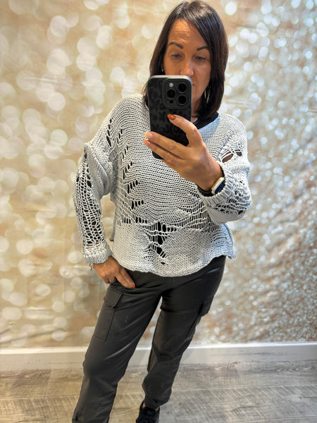 Laddered Silky Knit Jumper