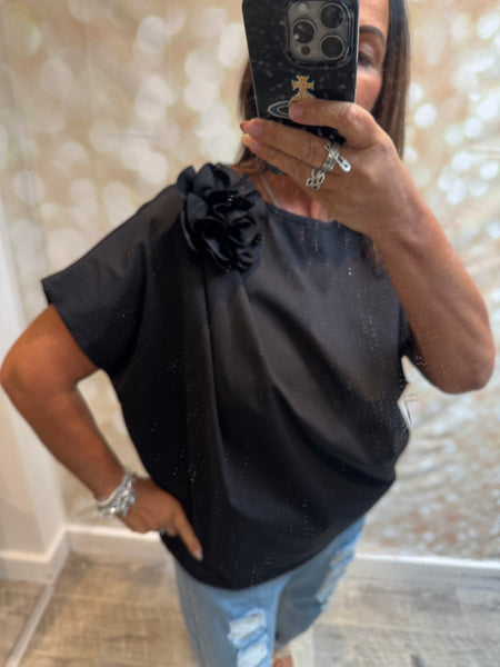 Scuba Drape Corsage Top