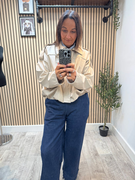 Viral Inspired Bubble Hem  Bomber  jacket
