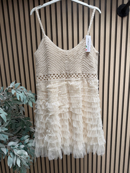 Crochet / Tulle Mini Dress