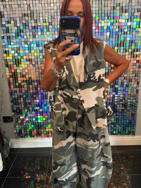 Camo  2 Piece Trouser / waistcoat set