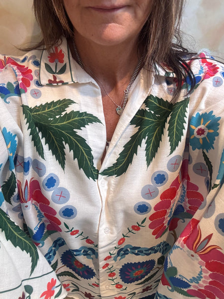 Oversized Floral / Leaf Shirt