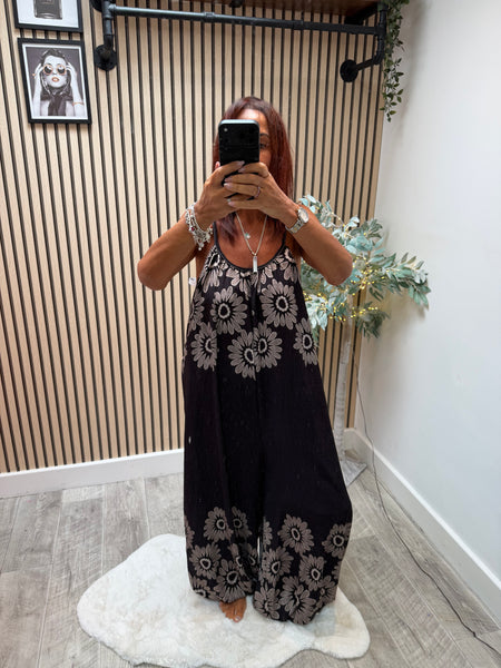 Floral Jumpsuit with Cuff hem