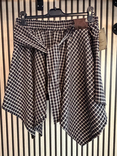Checked Hanky Hem Skirt