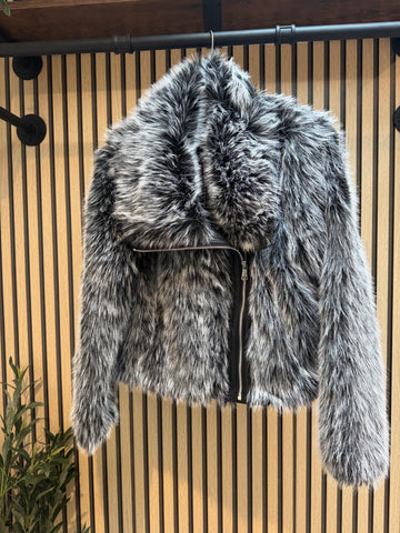 Faux Fur Biker Jacket