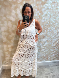Crochet Maxi Vest Dress
