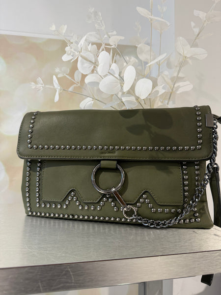 Studded Clutch chain bag