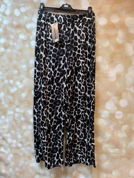 Leopard Soft Touch palazzo trousers