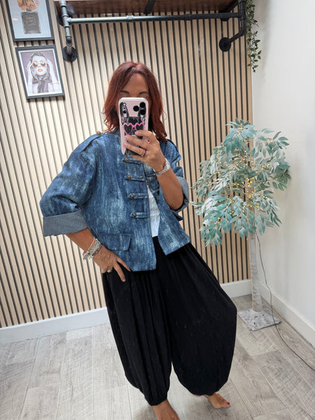 Zeta Otto Denim Military Jacket