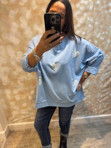 Embellished Heart Sweatshirt