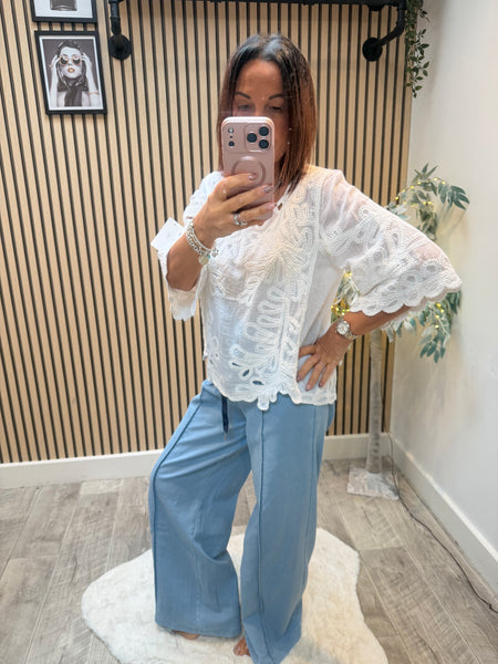 Crochet Bell Sleeve Top