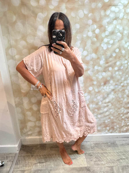 Embroidered Cotton Dress