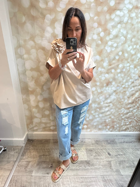 Scuba Drape Corsage Top