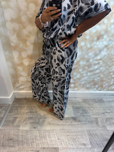 2 Piece Leopard Trouser / Tunic  set