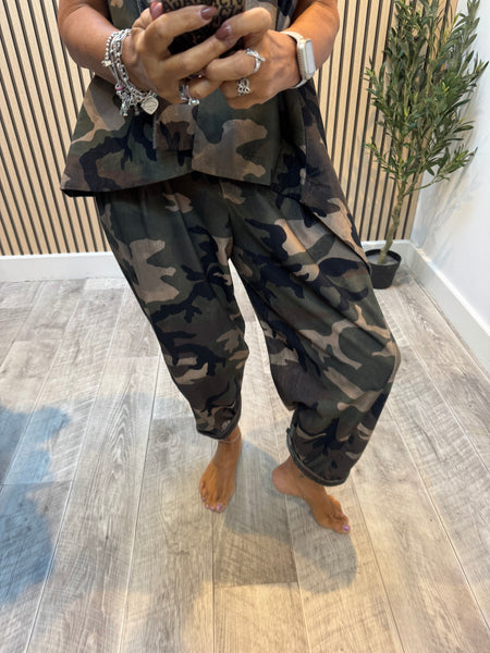 ID Needlecord Camo Trouser /Waistcoat Set