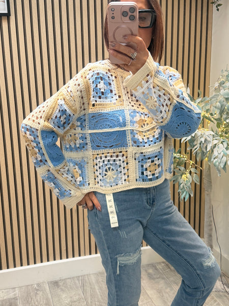 Cropped Boxy  crochet Top