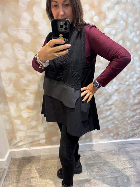 ID Textured Sleeveless Tunic