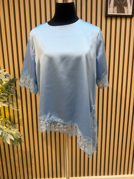 Studio Silky Top with lace trim