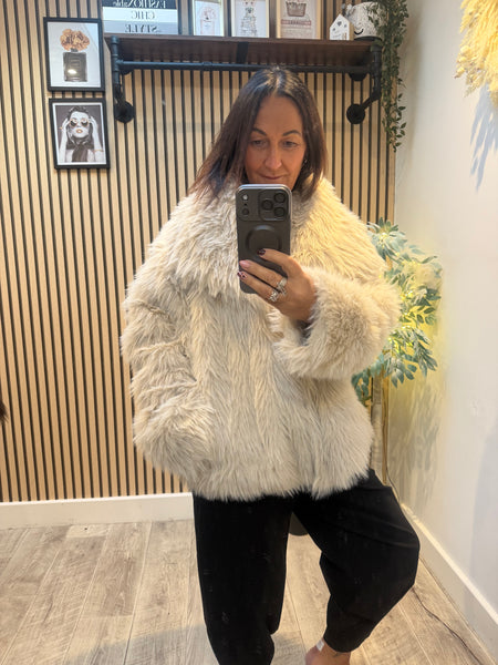 Luxe Fluffy Cropped Fur  Jacket
