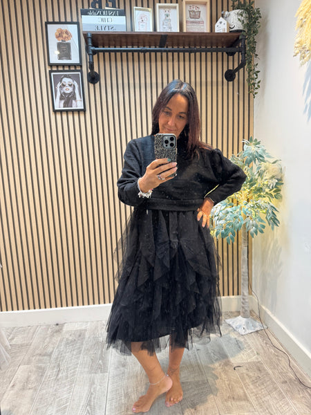 2 Piece Ruffle Tulle Dress/Jumper Set