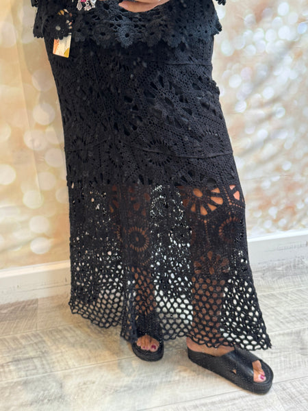 Crochet set - Skirt / layered top