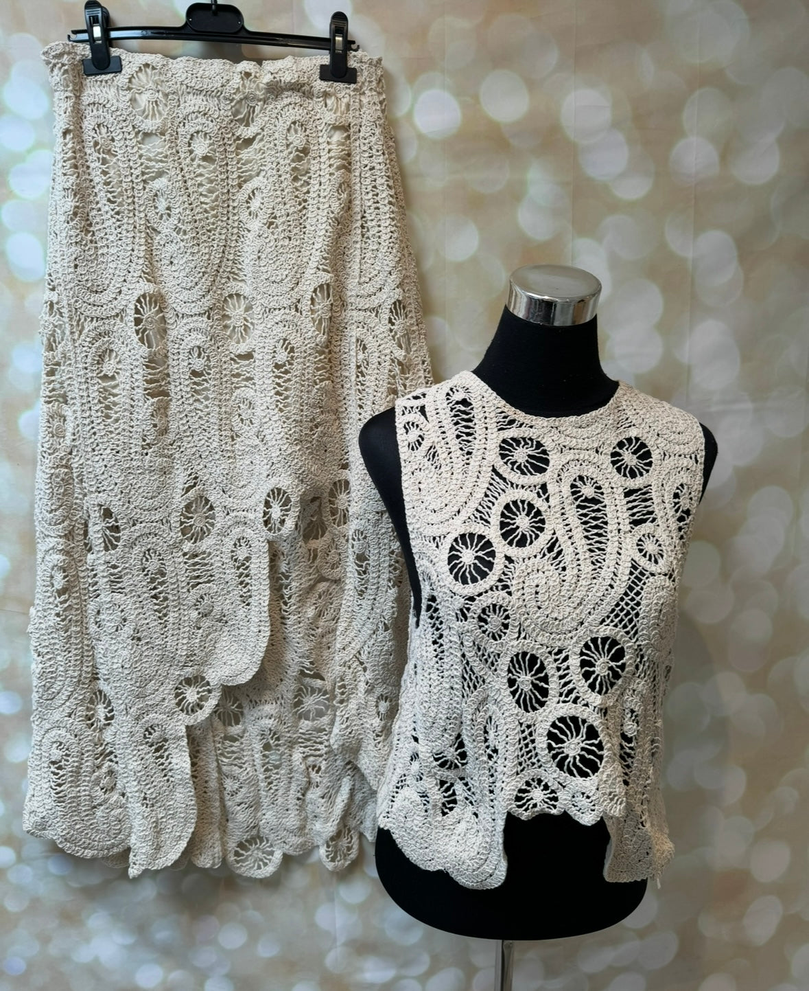 Paisley Crochet set - Skirt / Vest
