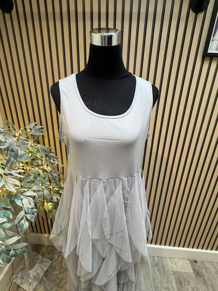2 Piece Ruffle Tulle Dress/Jumper Set