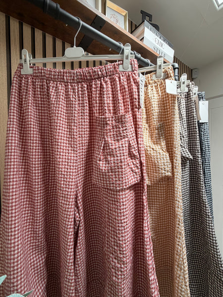 Gingham Culotte Trousers