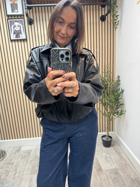 Viral Inspired Bubble Hem  Bomber  jacket
