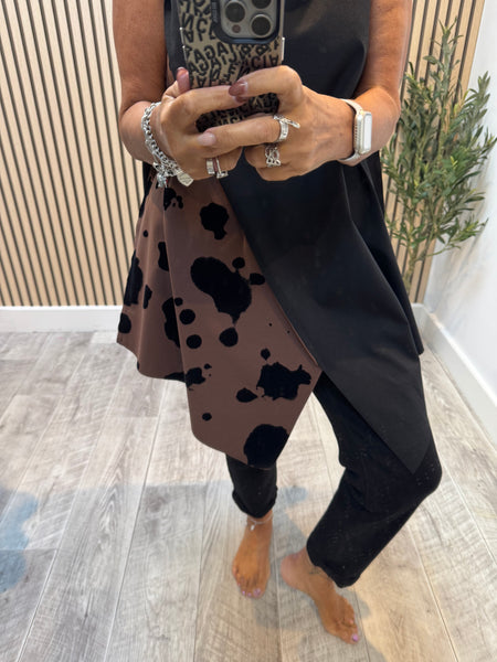 ID Sleeveless Tunic in Cow print