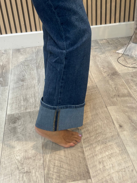 Wide leg Stretch Denim Jeans