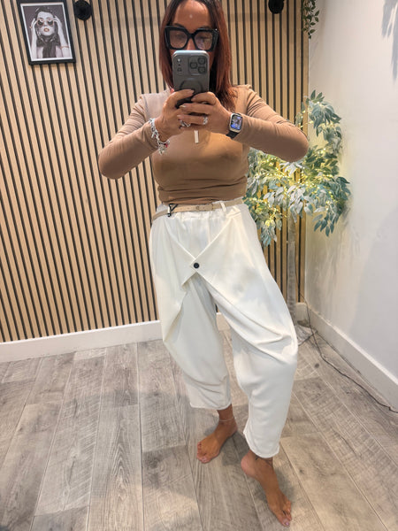 Dressy Wrap Front Trousers