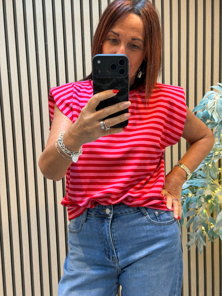 Striped Sleeveless T-shirt