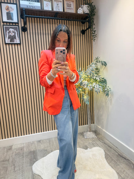 Rouched Sleeve Blazer