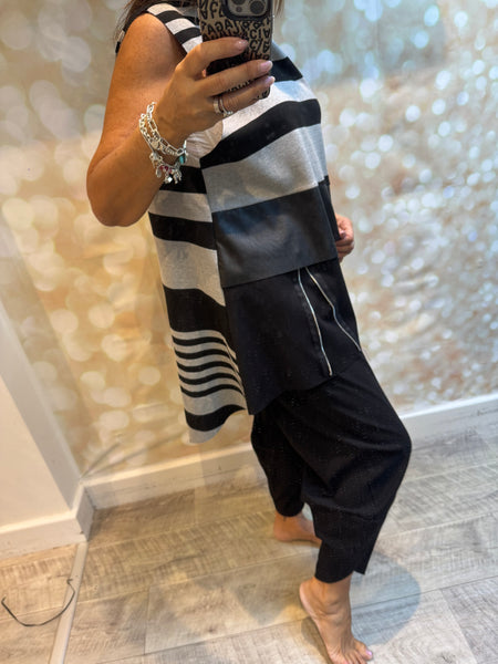 ID Striped Sleeveless Tunic