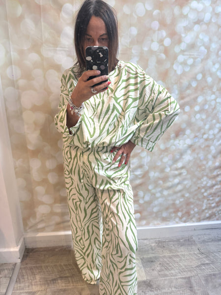 2 Piece Zebra Trouser / Tunic  set