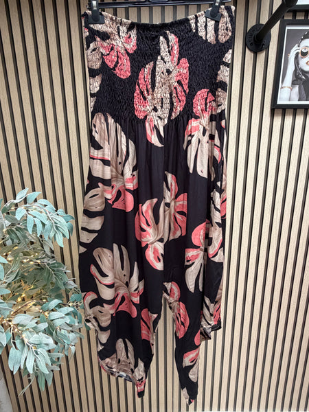 Leaf Bandeau Top Hareem Jumpsuit