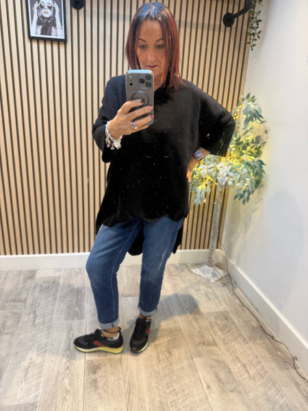 Soft knit Scalloped Hem Jumper