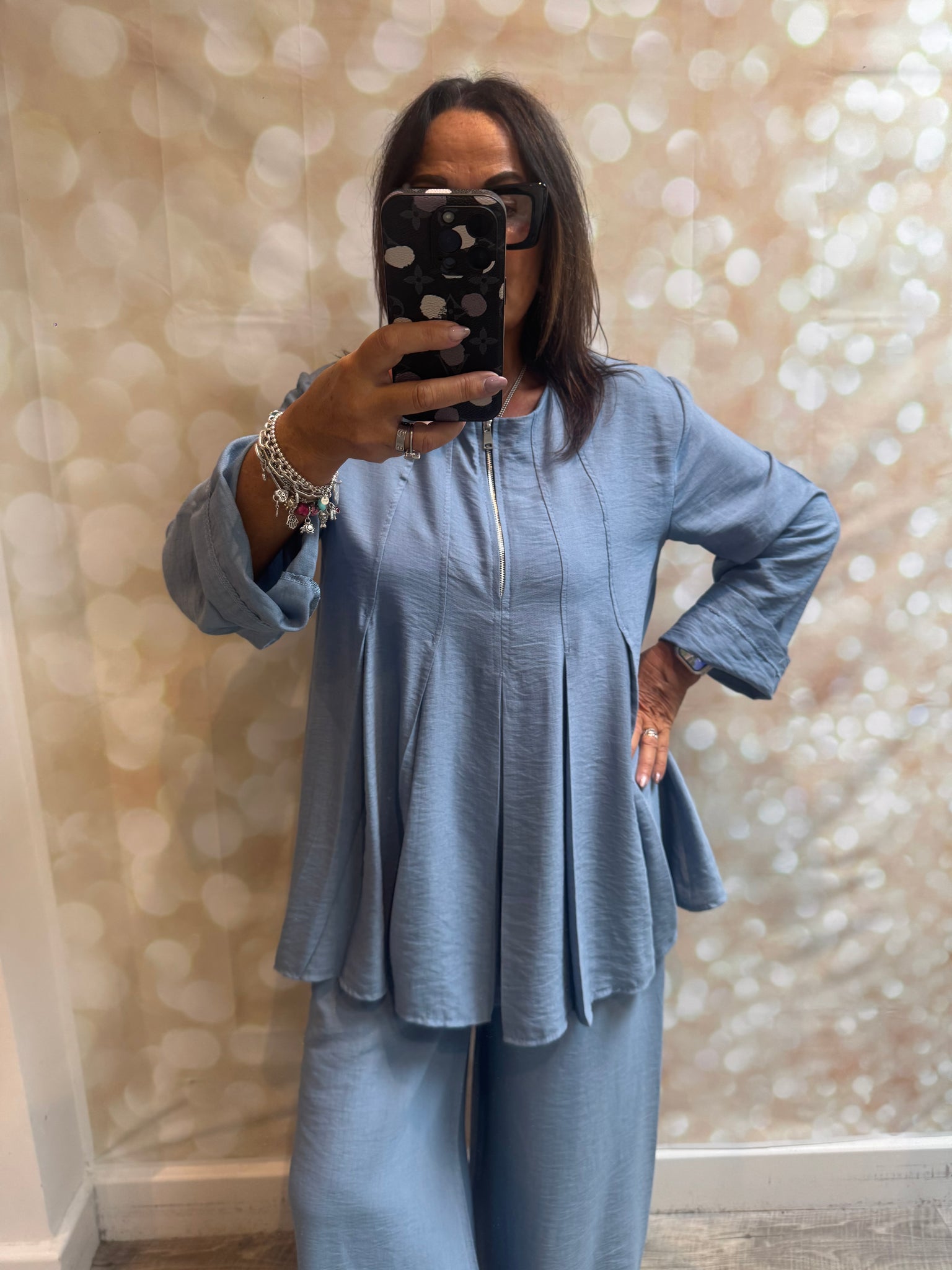 2 Piece Trousers/ Pleated Tunic Set
