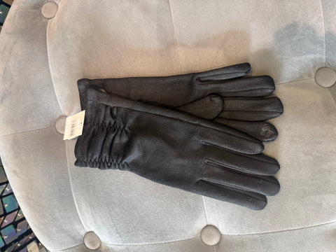 Suedette Rouched detail Gloves