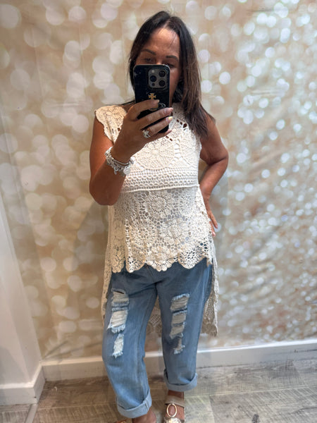 Crochet Hi Low Top