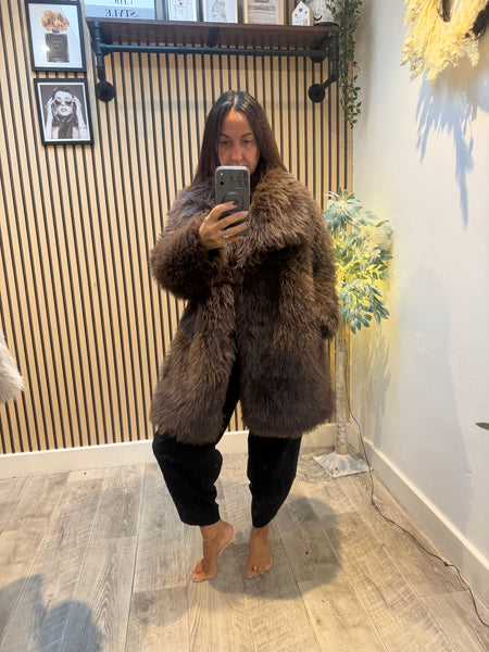 Luxe Fluffy  Midi Fur  Jacket