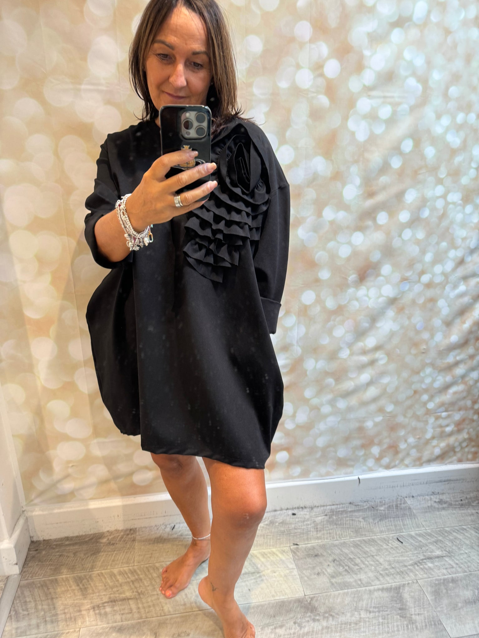 Corsage Scuba Dress
