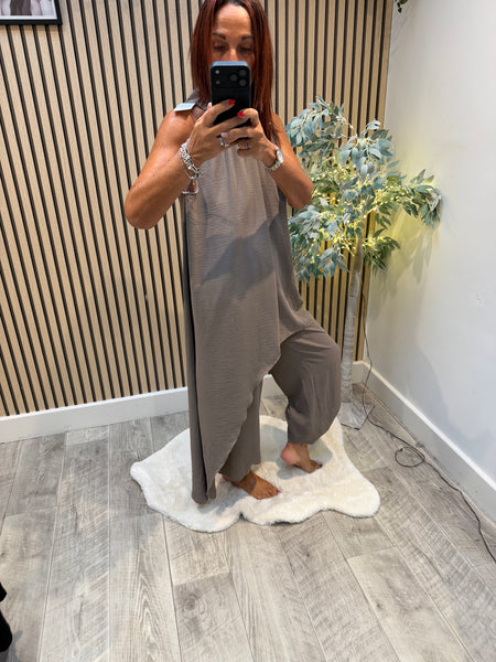 Crinkle Palazzo trousers /Halter-neck top