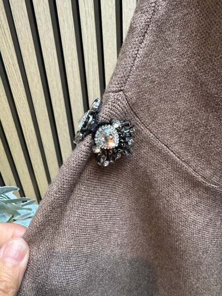 Embellished Balloon Sleeve Jumper