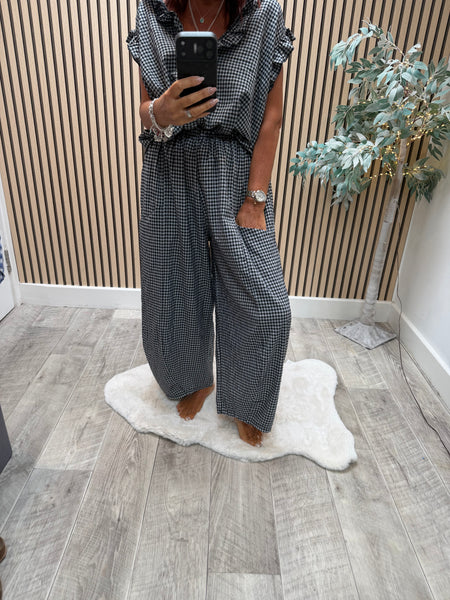 Gingham Culotte Trousers