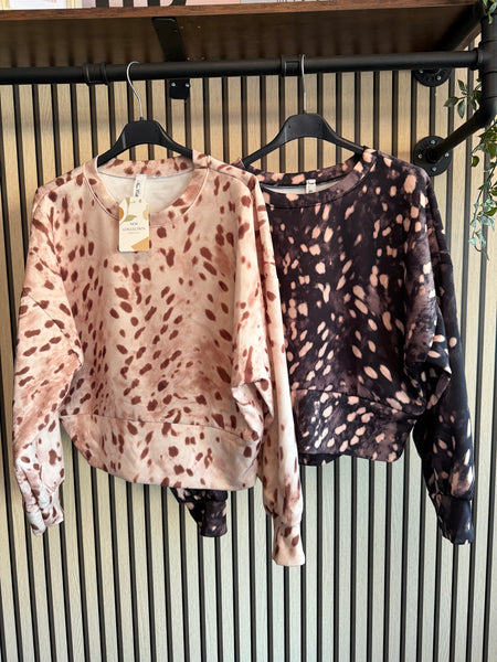 Deer Cropped  Sweatshirt