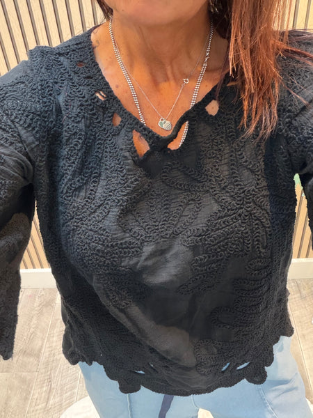 Crochet Bell Sleeve Top