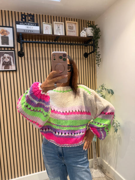 Stripe Chunky Knit Jumper